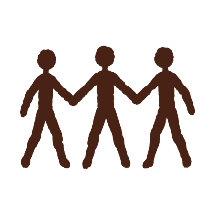 Hand-painted connected figures — community